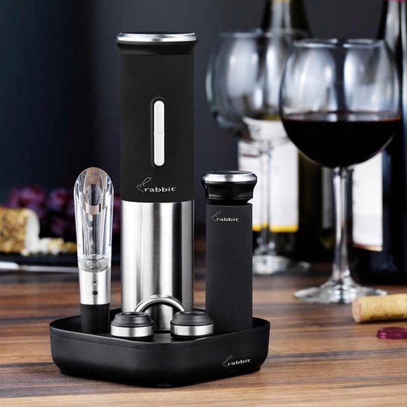 NIB Rabbit Electric Wine Opener Set, 8-piece - Picture 8 of 11